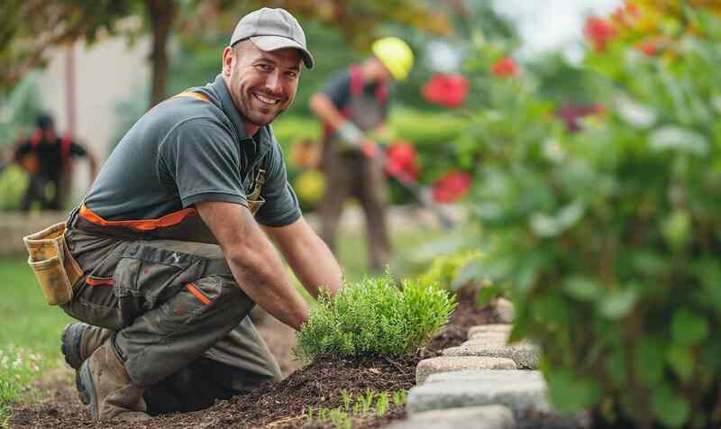 Landscaping work