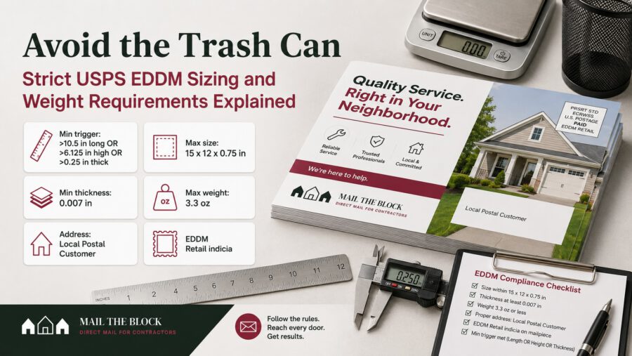 Avoid the Trash Can: Strict USPS EDDM Sizing and Weight Requirements Explained