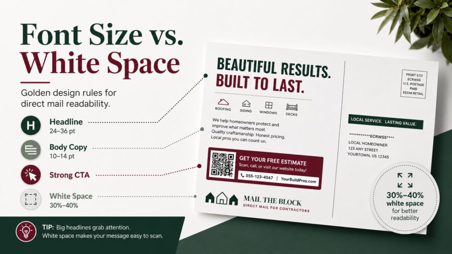 Font Size vs. White Space: The Golden Design Rules for Direct Mail Readability