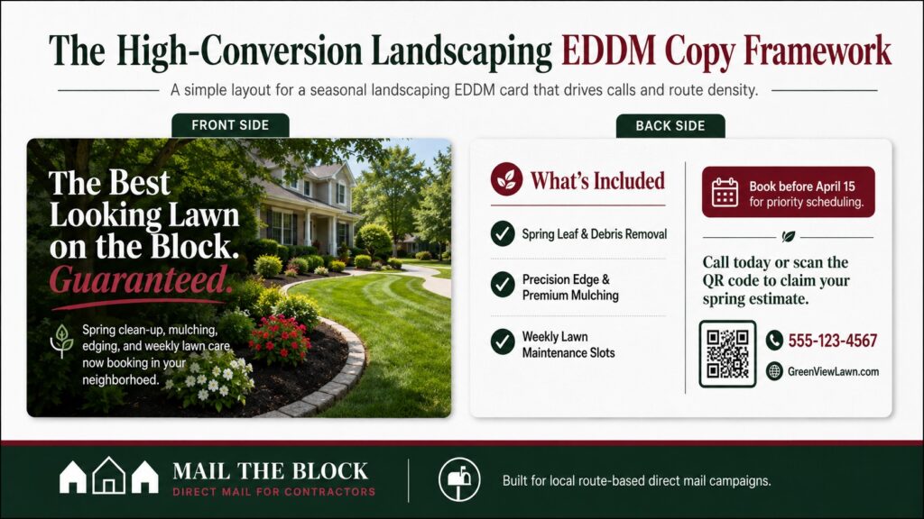 high conversion landscaping EDDM framework