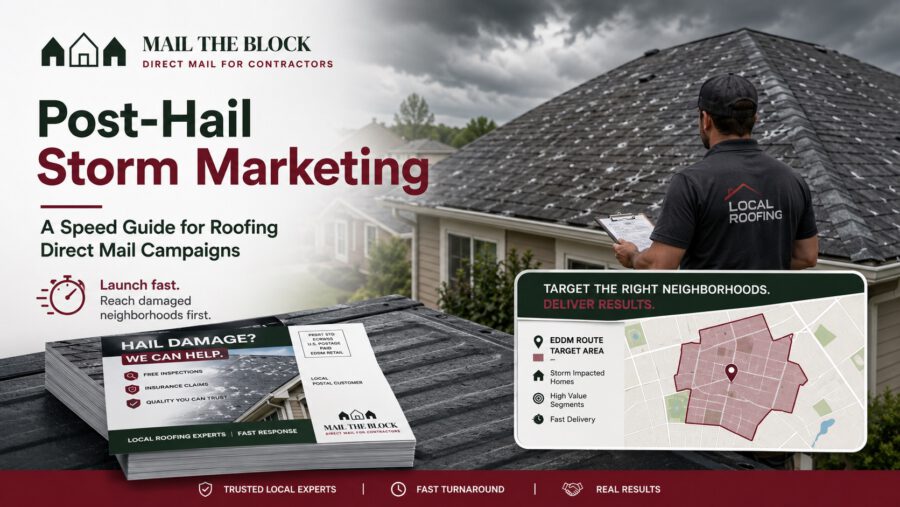 Post-Hail Storm Marketing: A Speed Guide for Roofing Direct Mail Campaigns