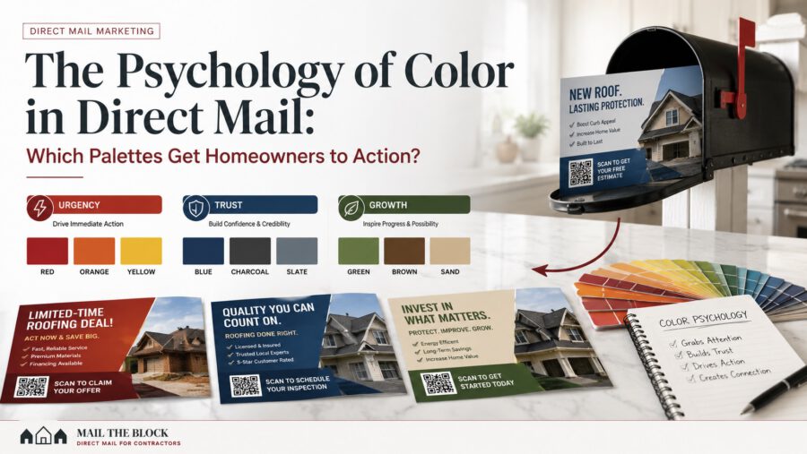 Postcard Color Psychology in Direct Mail: Which Palettes Get Homeowners to Action?