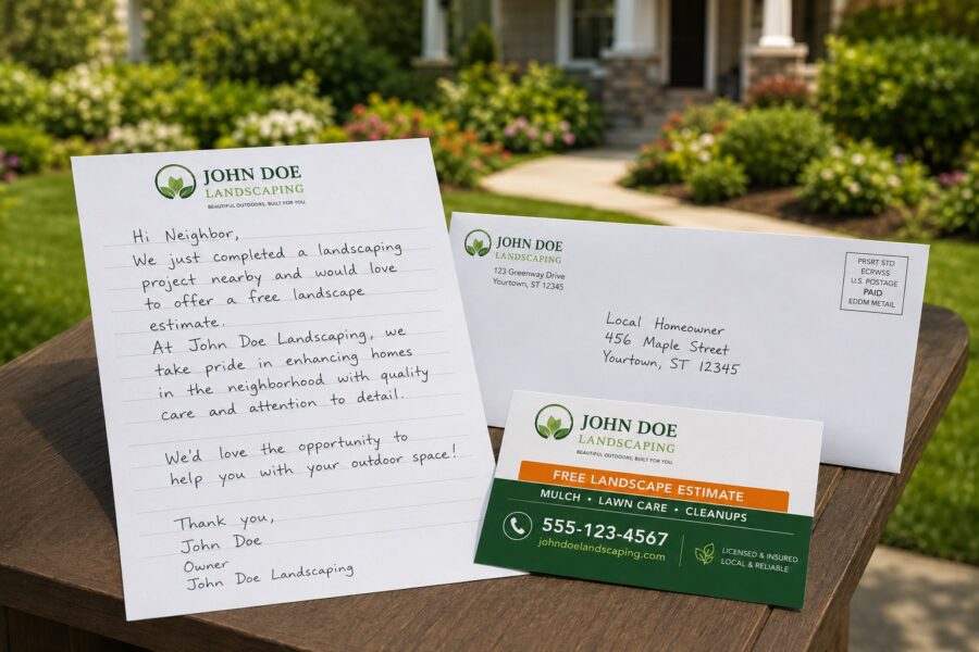 landscaping handwritten letters